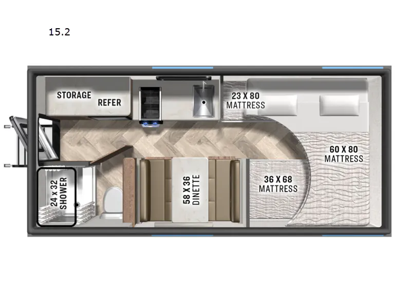 2026 Palomino O.V.E 15.2 - Floor plan