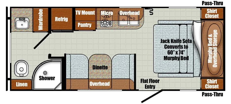 Gulf Stream Vintage Cruiser 19MBS floor plan