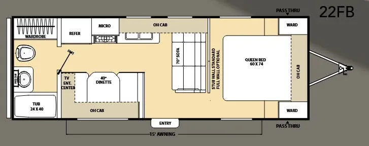 Coachmen Catalina 22 FB floor plan