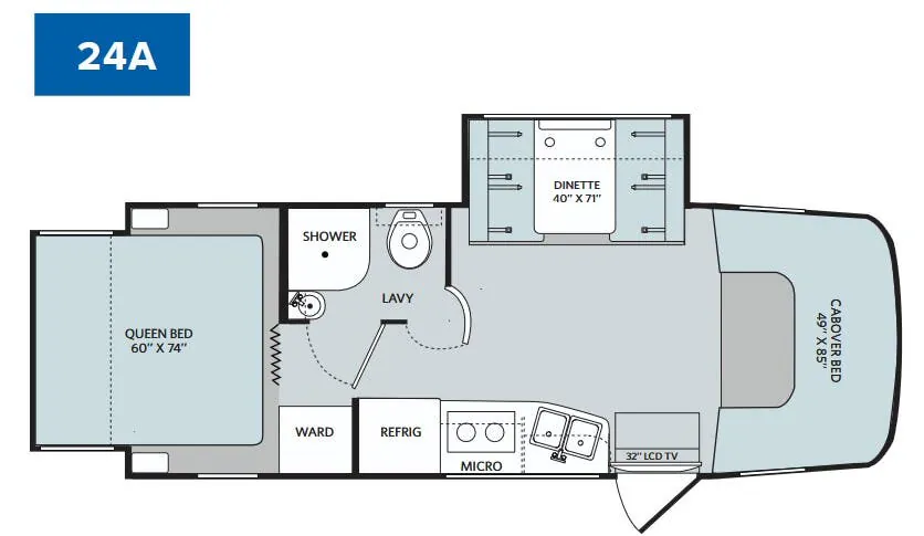 2018 Holiday Rambler Prodigy 24A floor plan