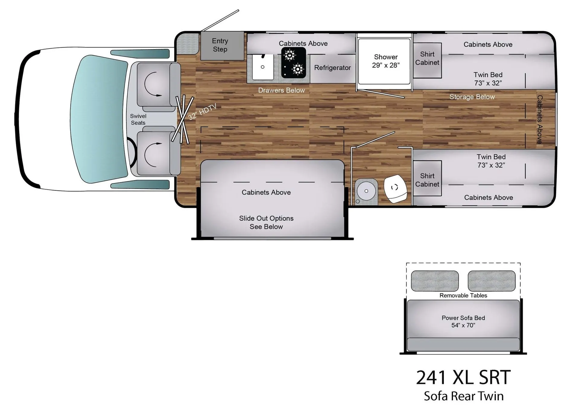 Coach House Platinum II 241 XL SRT floor plan