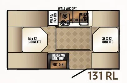 Palomino PaloMini 131 RL floor plan