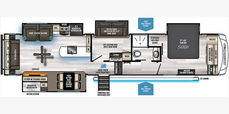 Forest River Cherokee Arctic Wolf 3660 SUITE floor plan