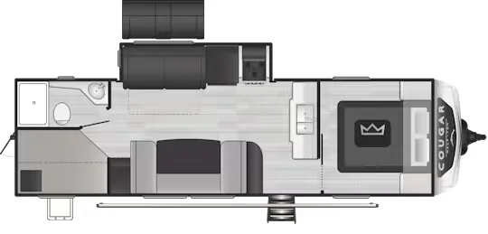 2024 Keystone Cougar Half-Ton 27BHS - Floor plan