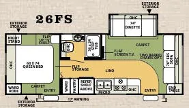 Forest River Flagstaff Super Lite 26FS floor plan