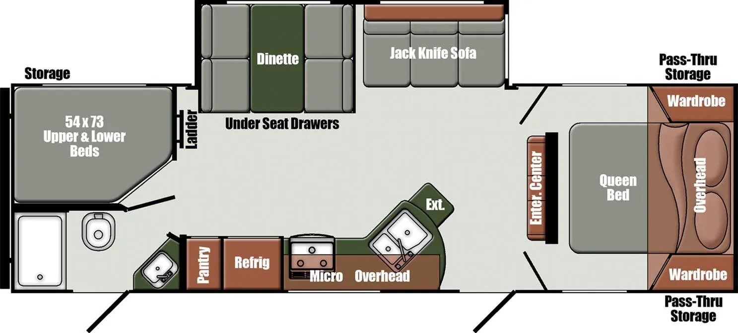 Gulf Stream Streamlite Signature 28BBS floor plan