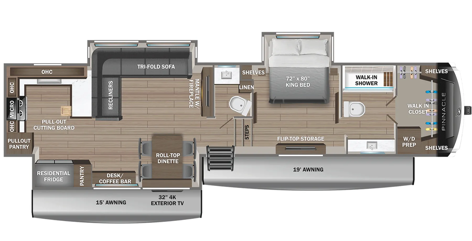 Jayco Pinnacle 38FBRK floor plan