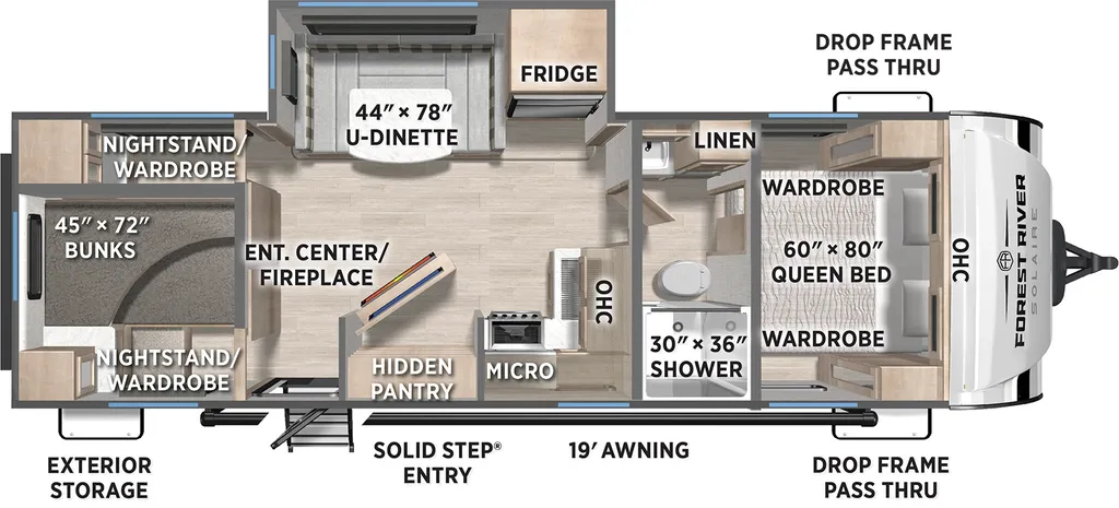 2026 Palomino Palomino Solaire 2750BHS floor plan
