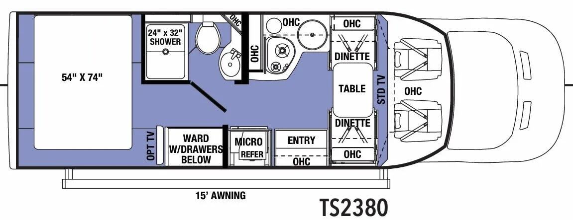 Forest River Sunseeker TS TS2380 floor plan