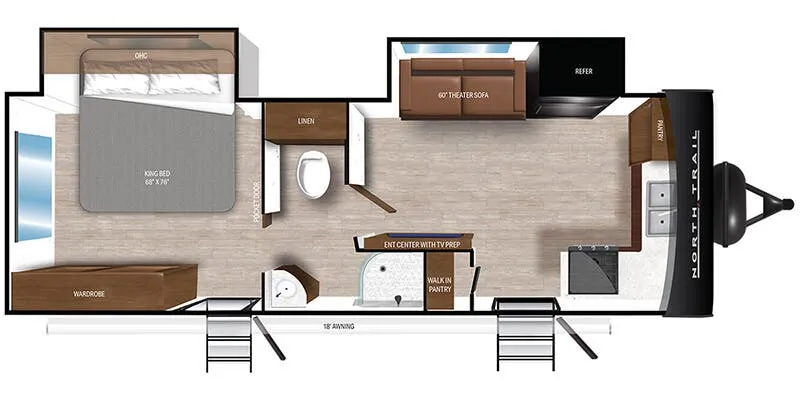 Heartland North Trail Ultra-Lite NT 2111-FK floor plan