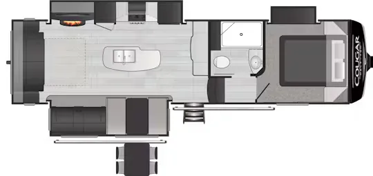 Keystone Cougar Half-Ton 29RLI floor plan