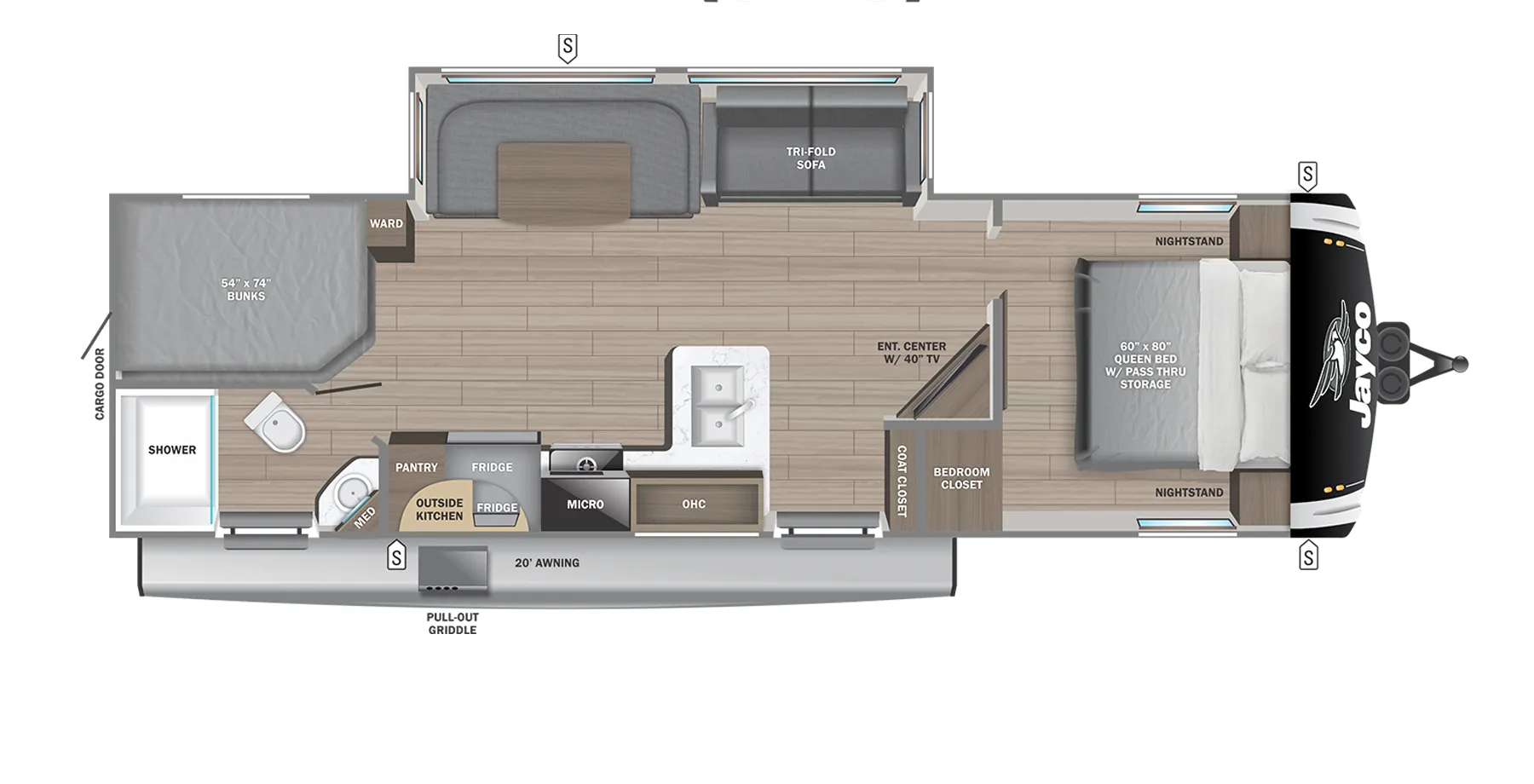 2025 Jayco Jay Feather 29BHB - Floor plan