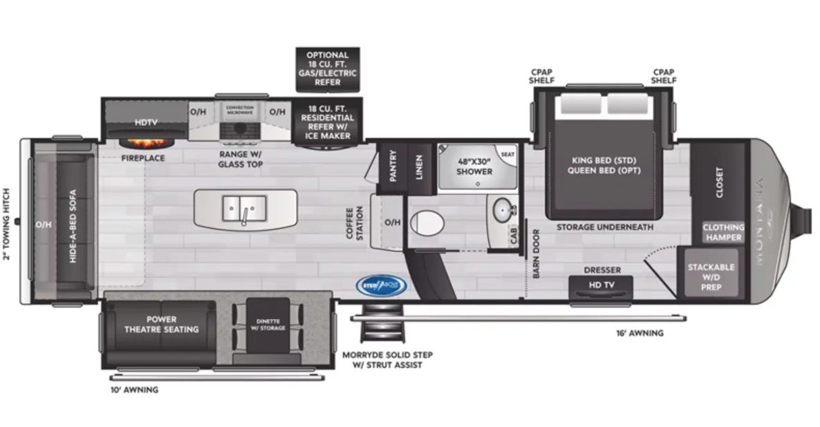 Keystone Montana 3121RL floor plan