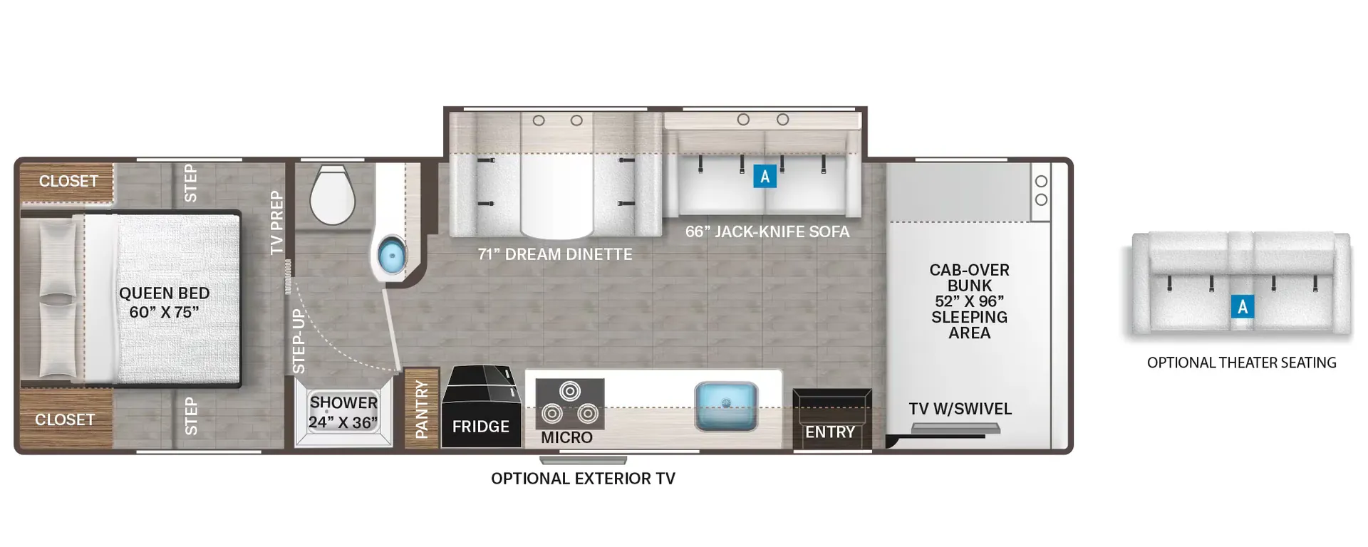 Thor Motor Coach Chateau 31H floor plan