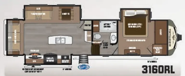 Keystone Montana 3160RL floor plan