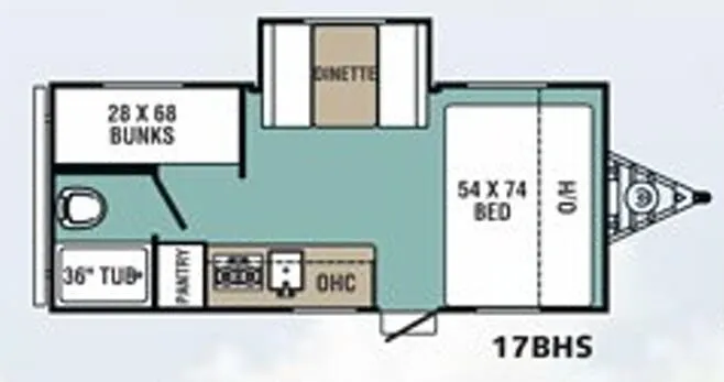 Forest River Viking 17BHS floor plan