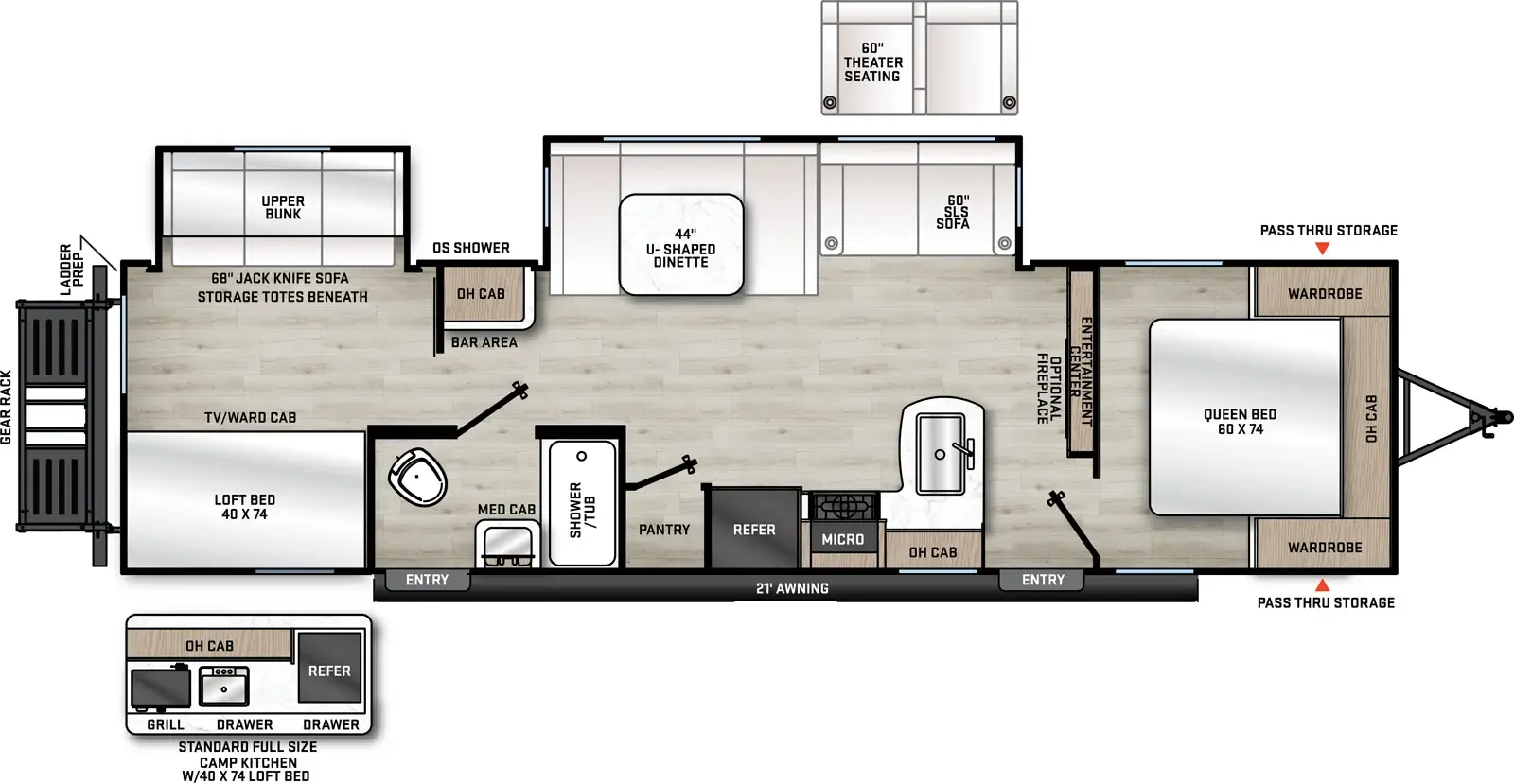 2026 Coachmen Catalina 323BHDS CK - Floor plan