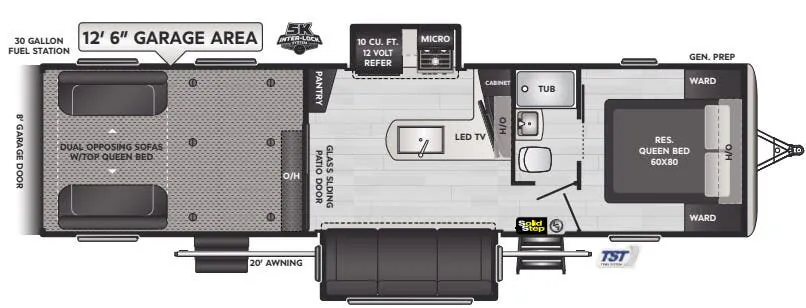 Keystone Fuzion Impact 330 floor plan