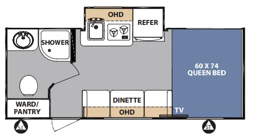 Forest River R-Pod RP-180 floor plan
