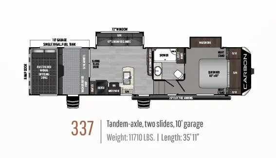 Keystone Carbon 337 floor plan