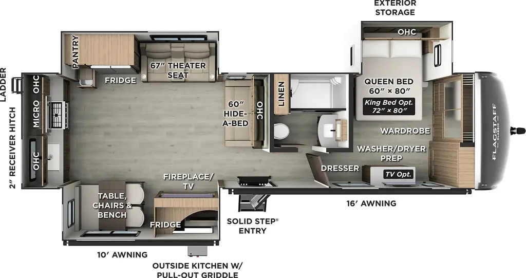 2026 Forest River Flagstaff Classic 832RKSB floor plan