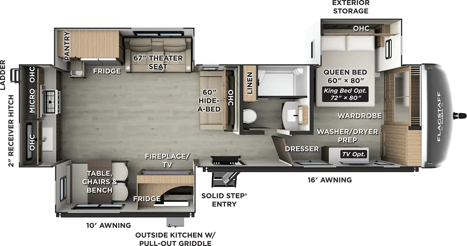 2026 Forest River Flagstaff Classic 832RKSB - Floor plan