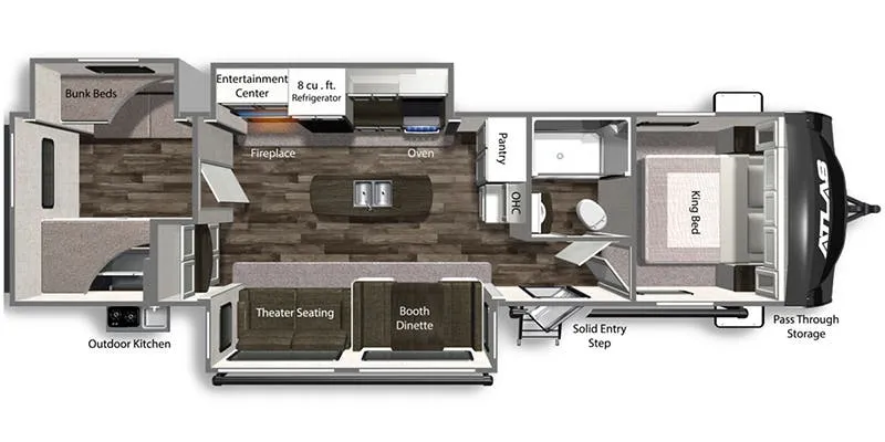 2022 Dutchmen Atlas 3382BH - Floor plan