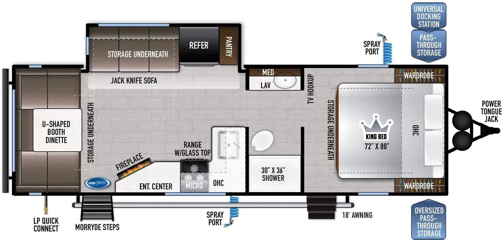 2024 East to West Della Terra 251RD - Floor plan