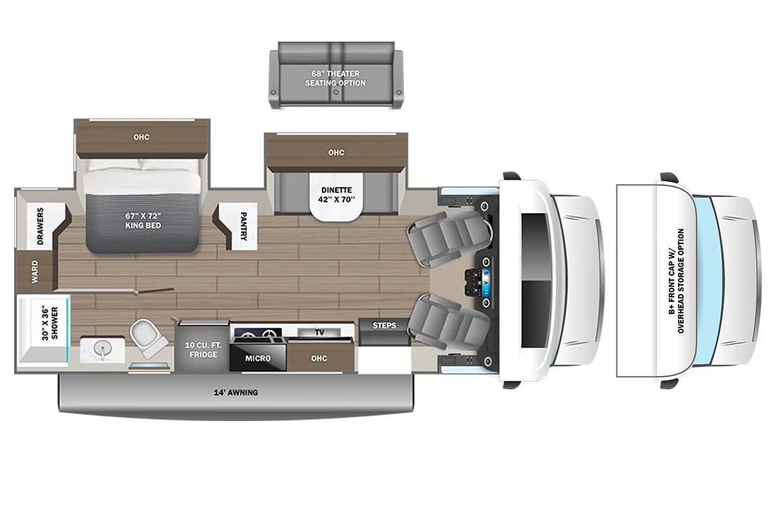 2026 Entegra Coach Qwest 25L - Floor plan