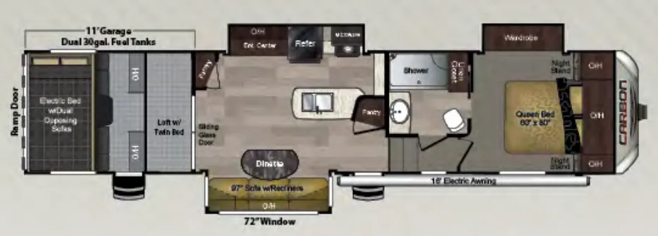 Keystone Carbon 364 floor plan