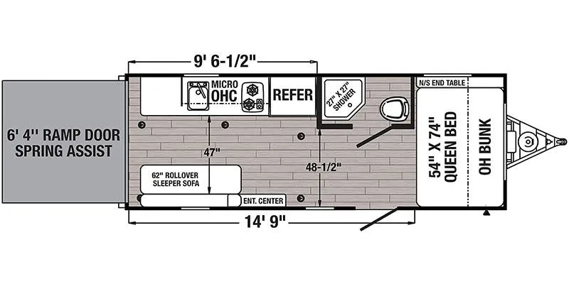 Palomino Puma Ultra Lite 187TH floor plan
