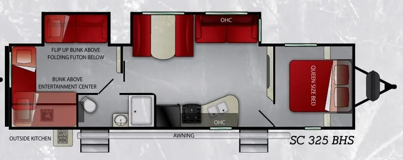 Cruiser RV Shadow Cruiser 325BHS floor plan