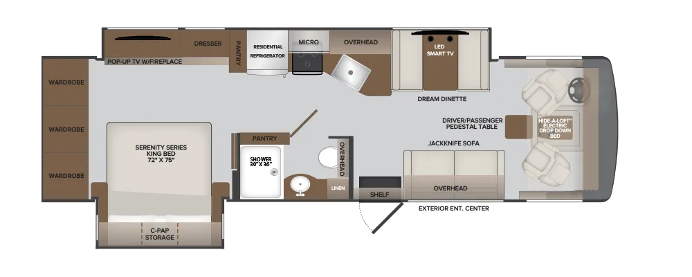 Holiday Rambler Invicta 32RW floor plan
