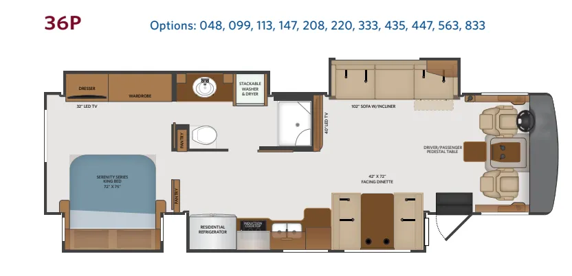 Fleetwood Southwind 36P floor plan