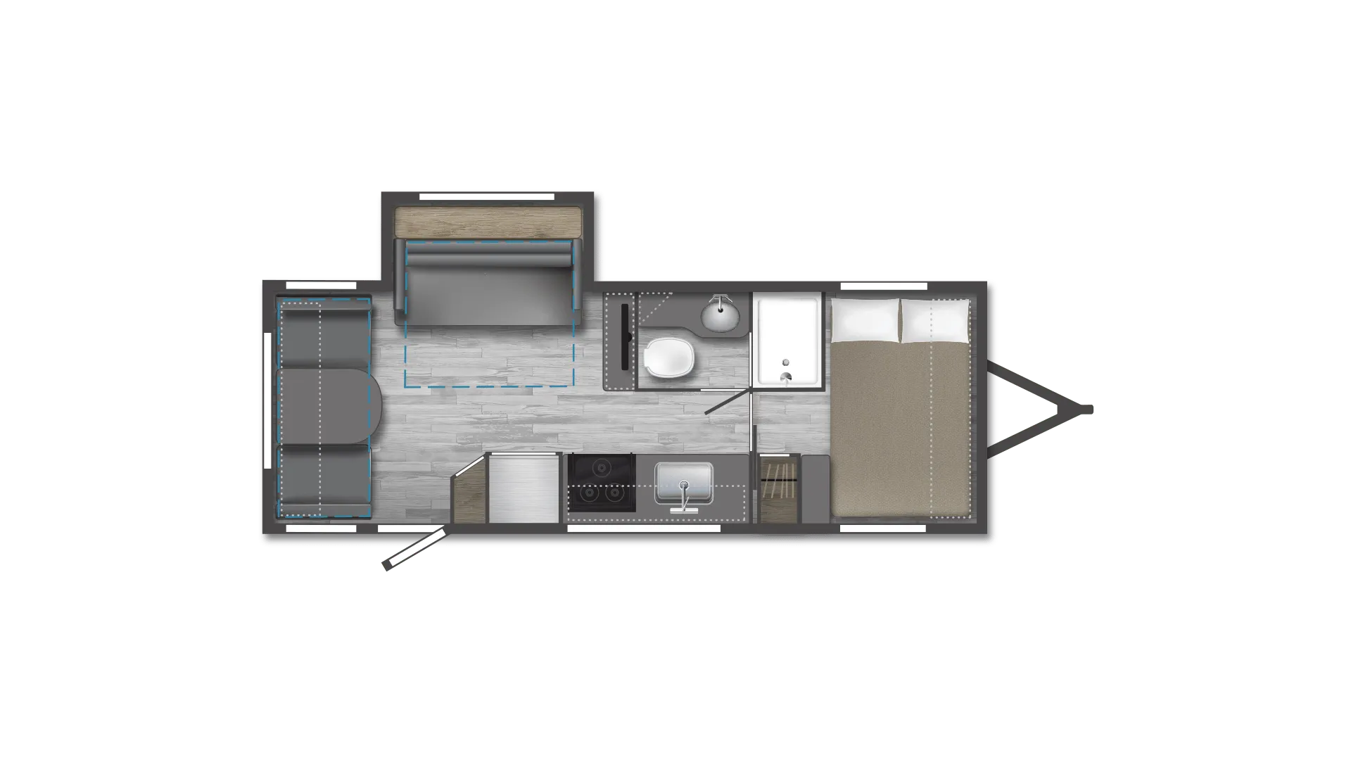 2024 Winnebago Micro Minnie 2225RL - Floor plan