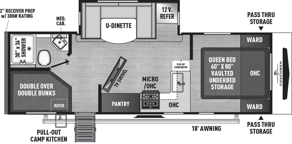 2026 Coachmen Freedom Express Ultra Lite 258BHS floor plan