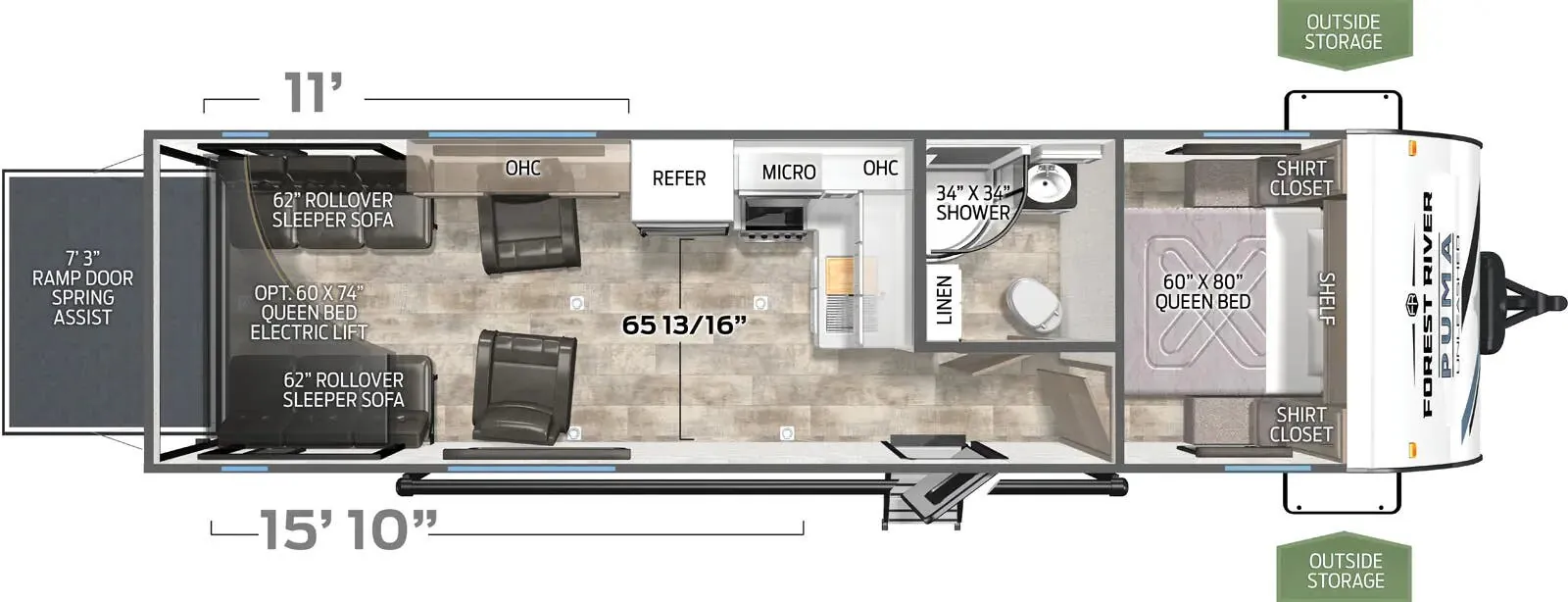 Palomino Puma Unleashed 27TH floor plan