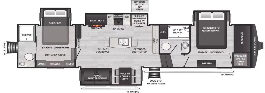 2026 Keystone Montana High Country 381TB - Floor plan