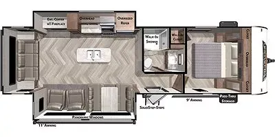2021 Forest River Wildwood 27RE - Floor plan