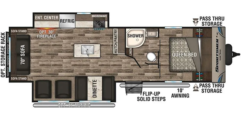 2020 KZ Sportsmen LE 292RLLE - Floor plan