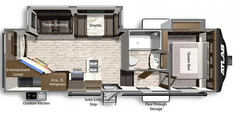 Dutchmen Atlas 2502REF floor plan