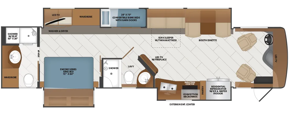 Fleetwood Discovery 38N floor plan