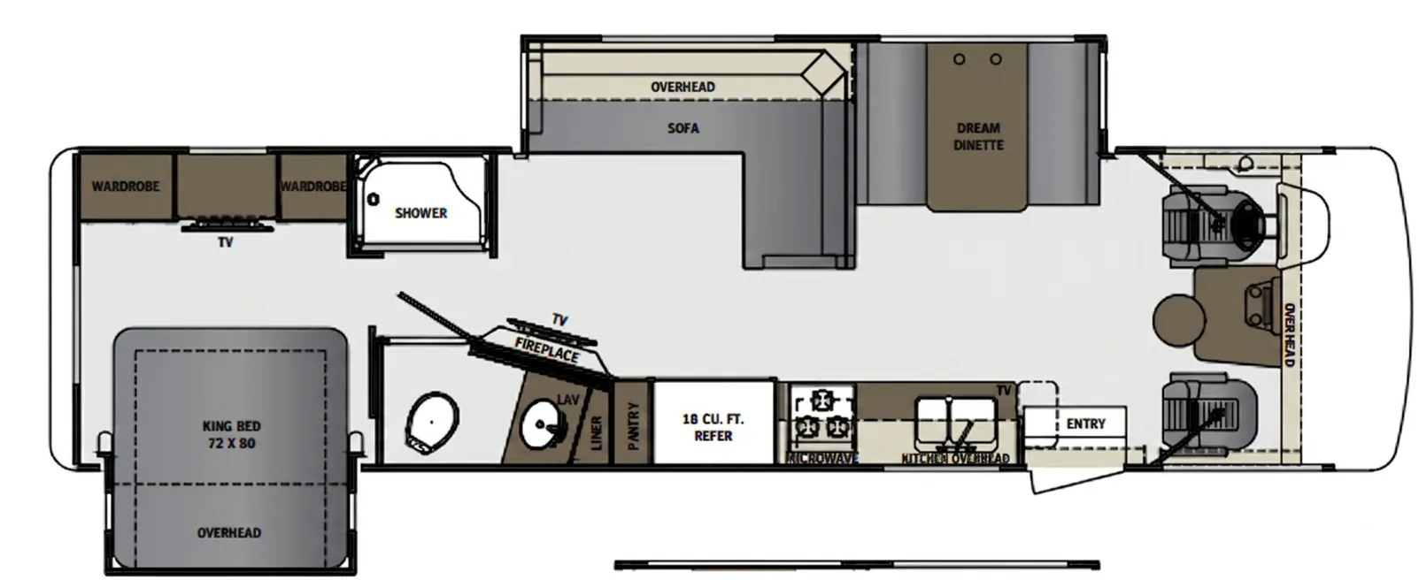 Forest River Georgetown 5 Series GT5 31L5 floor plan