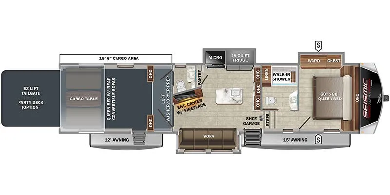 Jayco Seismic Alpha 3815 floor plan