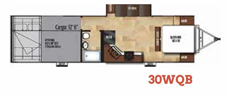 Forest River Work and Play 30WQB floor plan