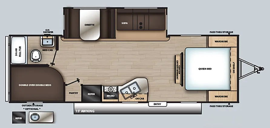 Forest River Aurora 26BHS floor plan