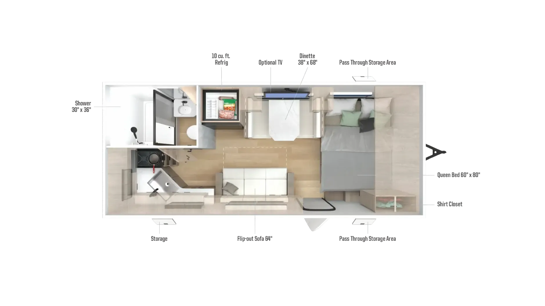 Winnebago Access 18RK floor plan