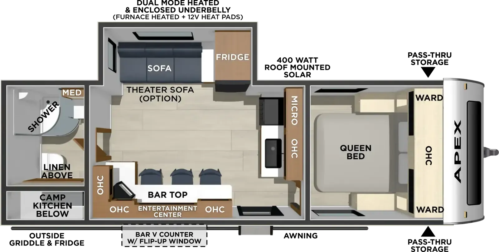 Coachmen Apex Ultra-Lite 242BARV floor plan