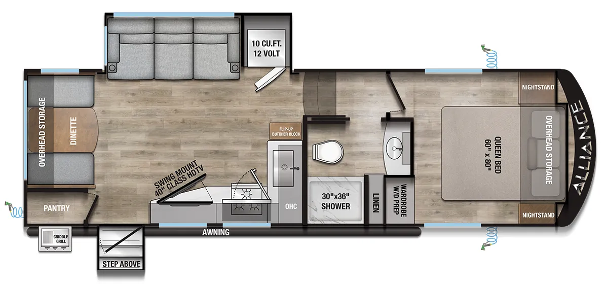 Alliance RV Avenue All-Access 26RD floor plan