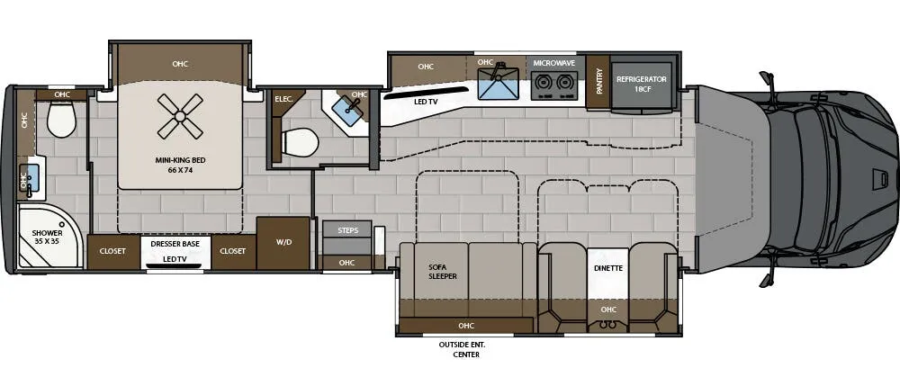 2026 Renegade Verona LE 40LRB - Floor plan